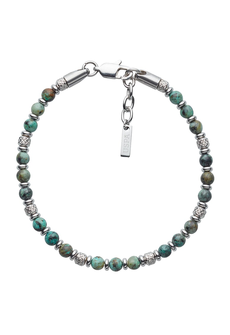 Bratara de otel inoxidabil decorata cu pietre semipretioase