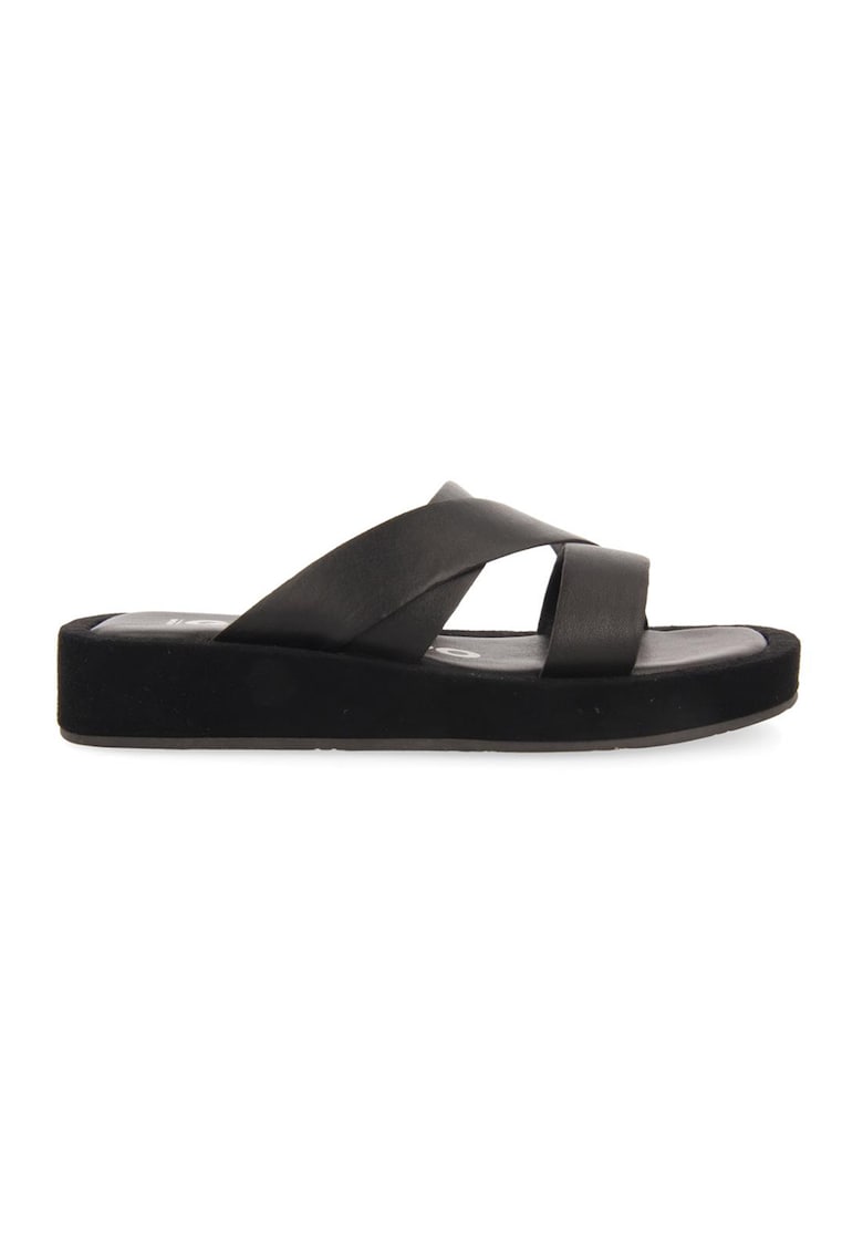 Papuci wedge de piele issou