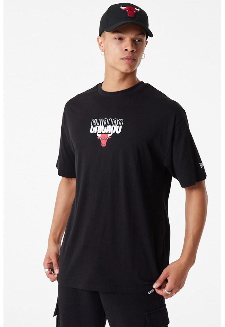 Tricou supradimensionat cu imprimeu grafic Chicago Bulls City