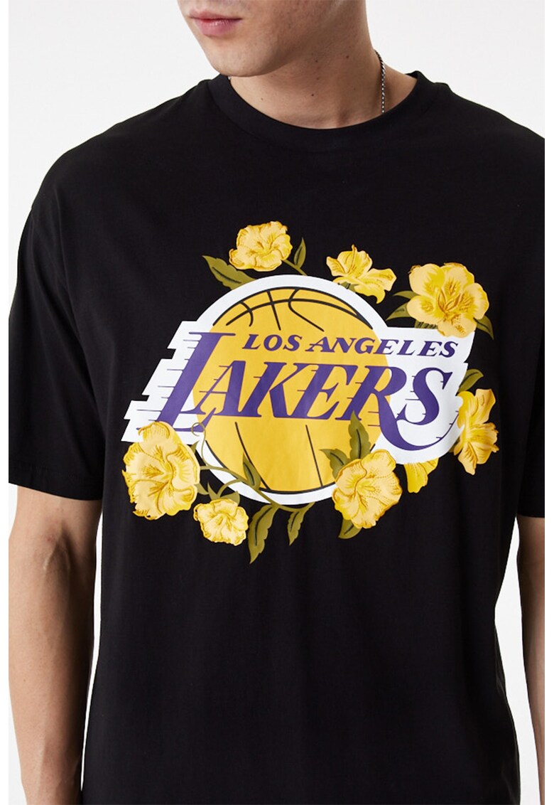 Tricou unisex supradimensionat cu imprimeu grafic la lakers