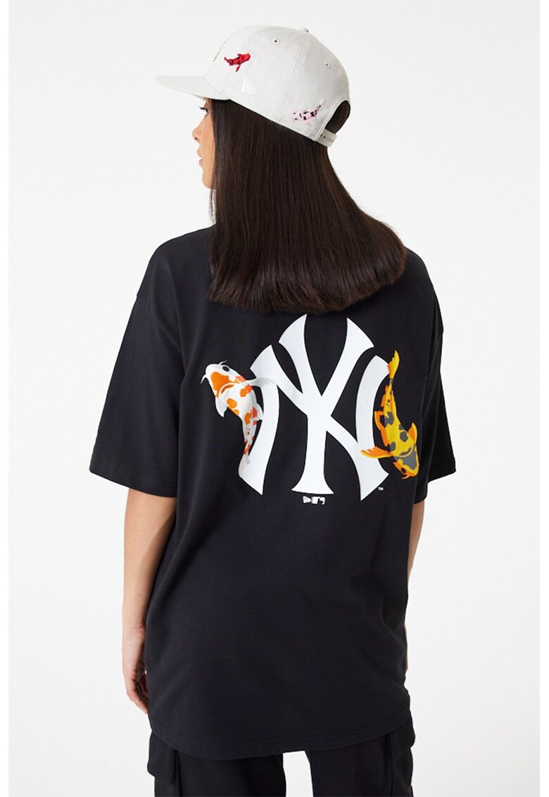 Tricou supradimensionat cu dungi New York Yankees Heritage New Era