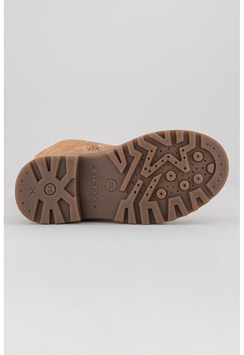 Cizme mid-calf de piele ecologica cu sireturi