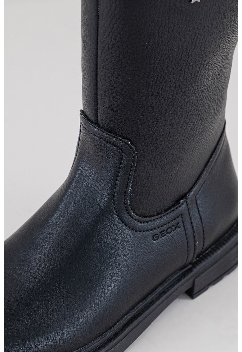 Cizme mid-calf de piele ecologica