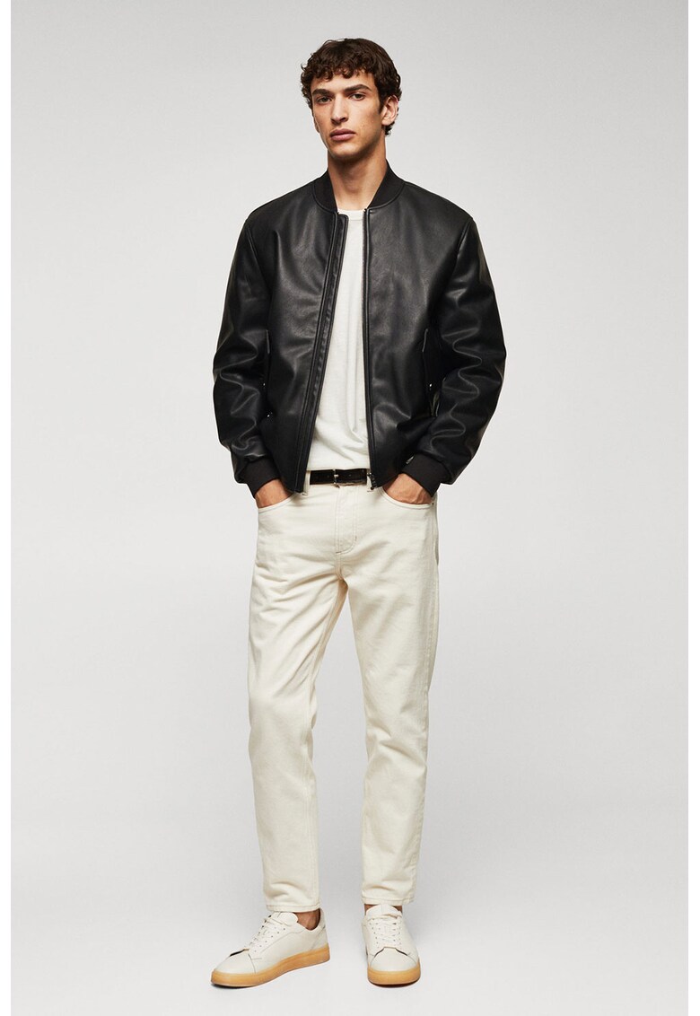 Jacheta bomber de piele ecologica Pla