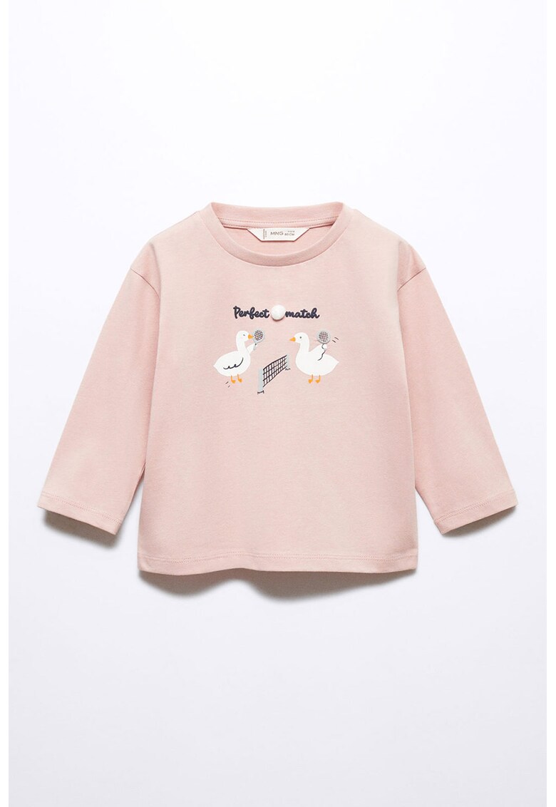 Bluza cu imprimeu si maneci cazute Ducks