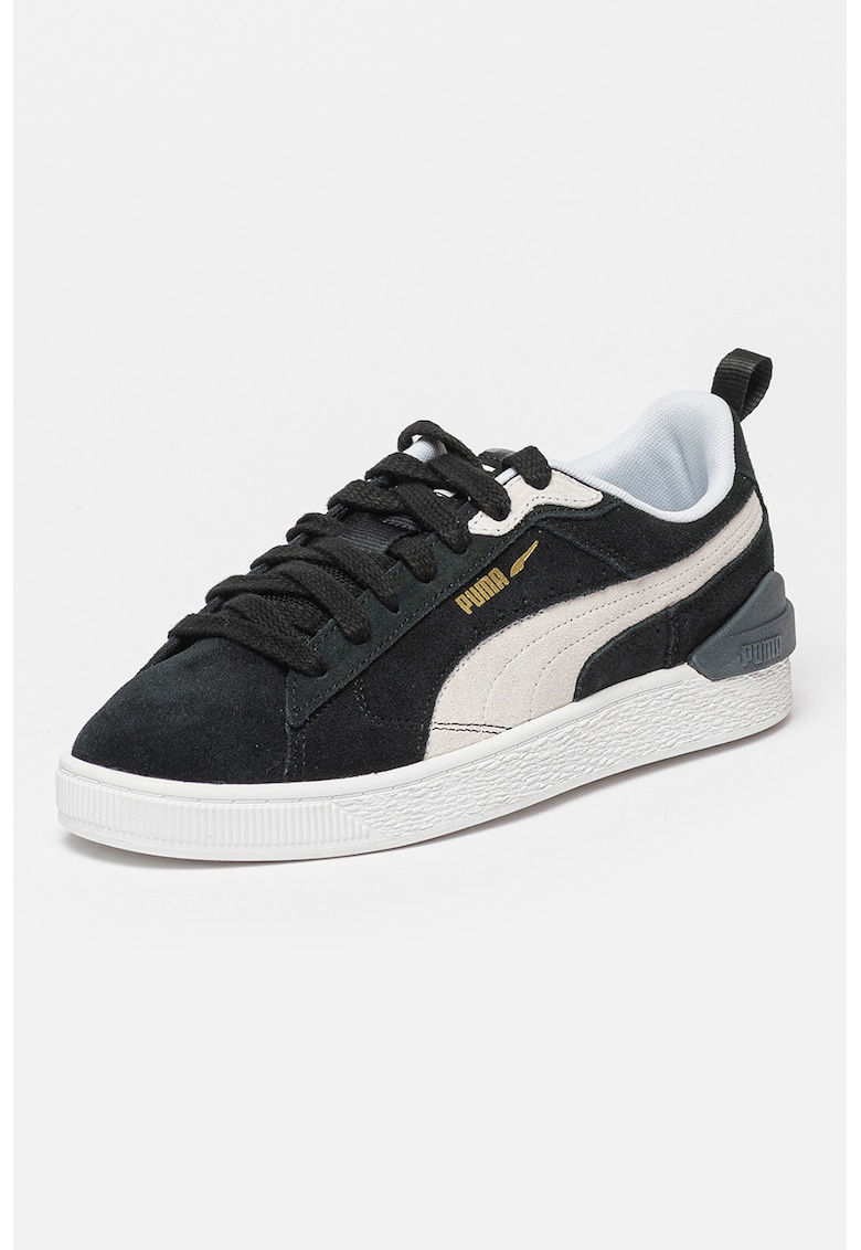 Pantofi sport unisex din piele intoarsa cu logo contrastant Bloc
