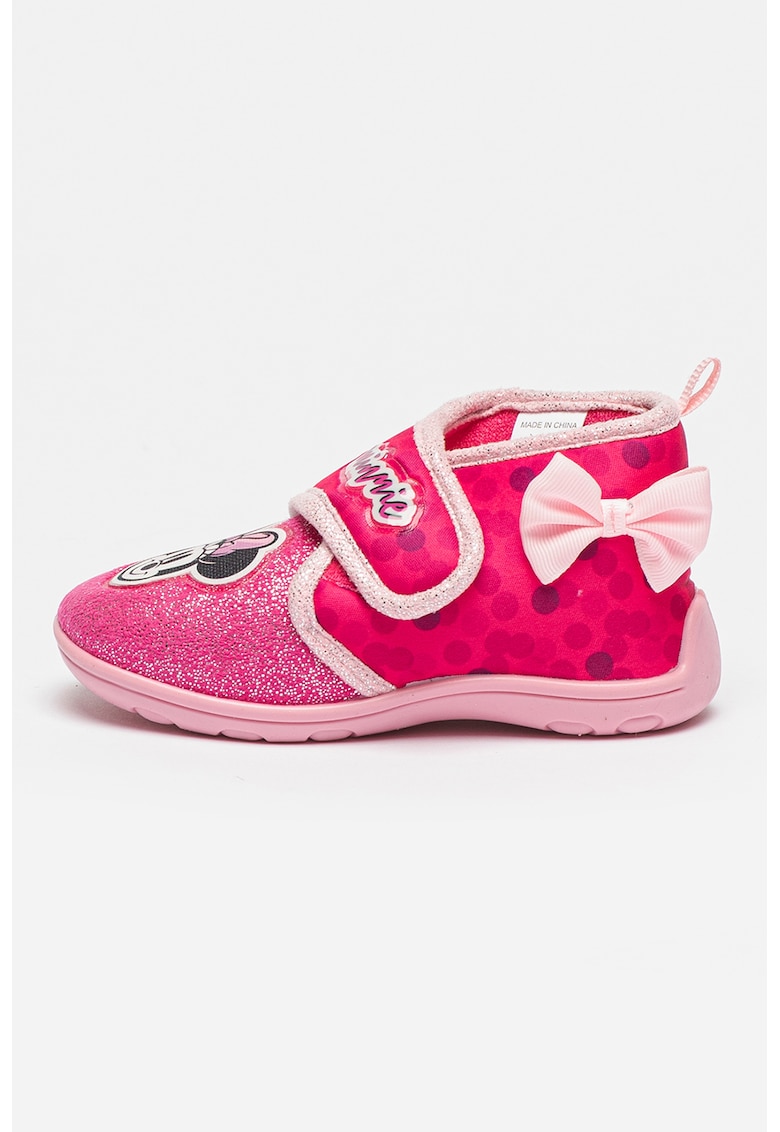 Pantofi sport cu imprimeu Minnie Mouse si velcro