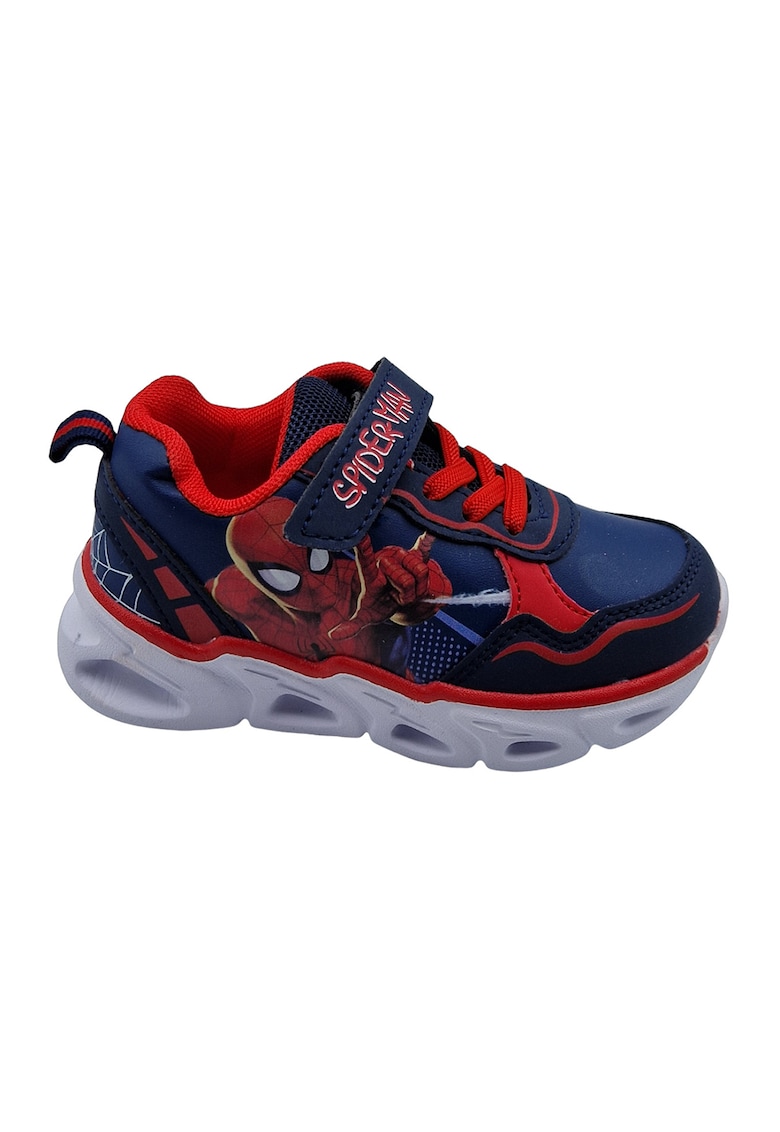 Pantofi sport de piele ecologica cu model Spiderman