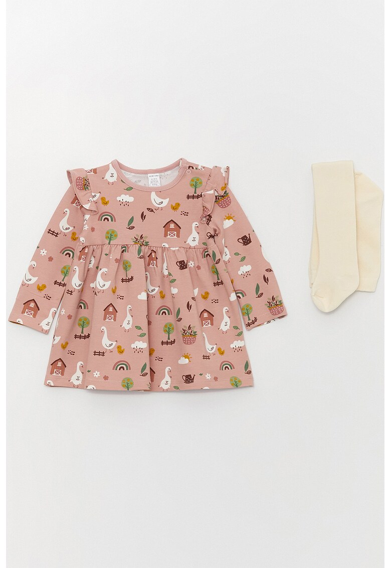 Set de rochie cu croiala in A si sosete scurte
