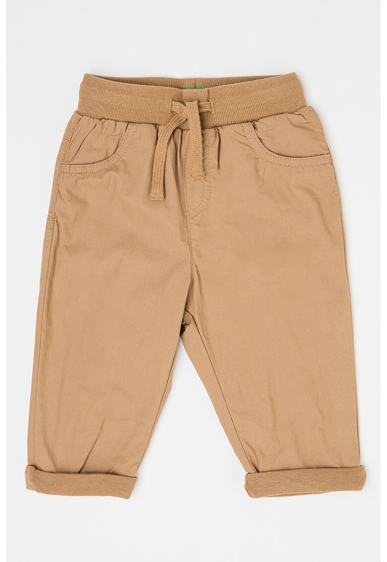 Pantaloni de bumbac cu snur in talie