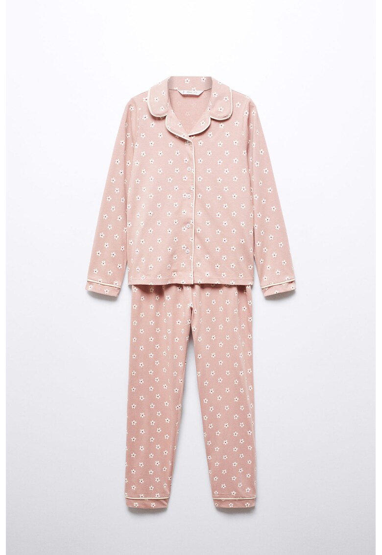 Pijama de bumbac cu model floral Prado