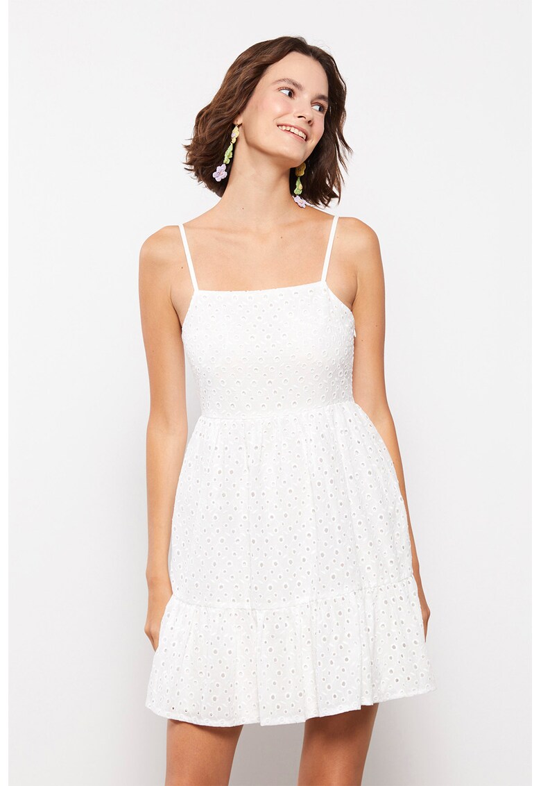 Rochie din dantela Sangallo fara maneci