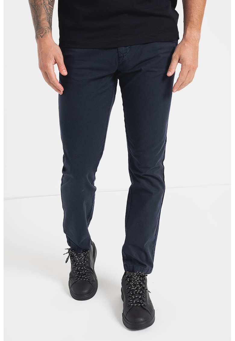 Guess Pantaloni chino slim fit cu talie joasa - Bleumarin