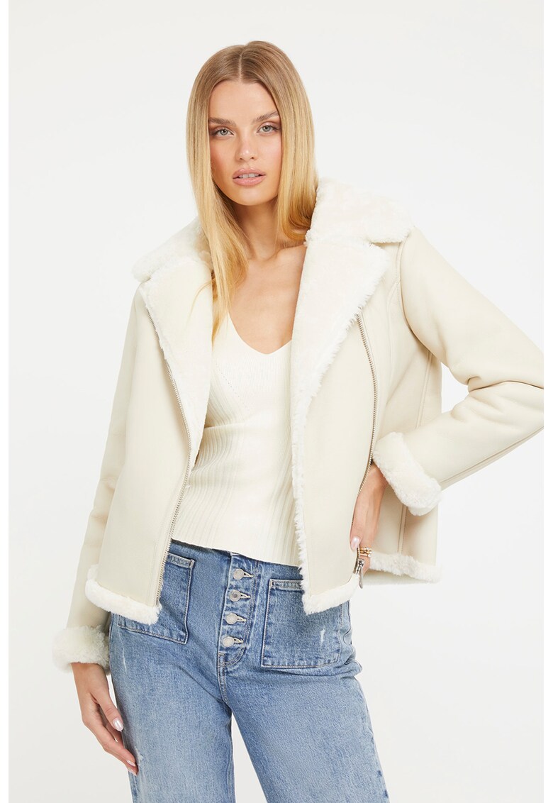 Jacheta de blana shearling sintetica
