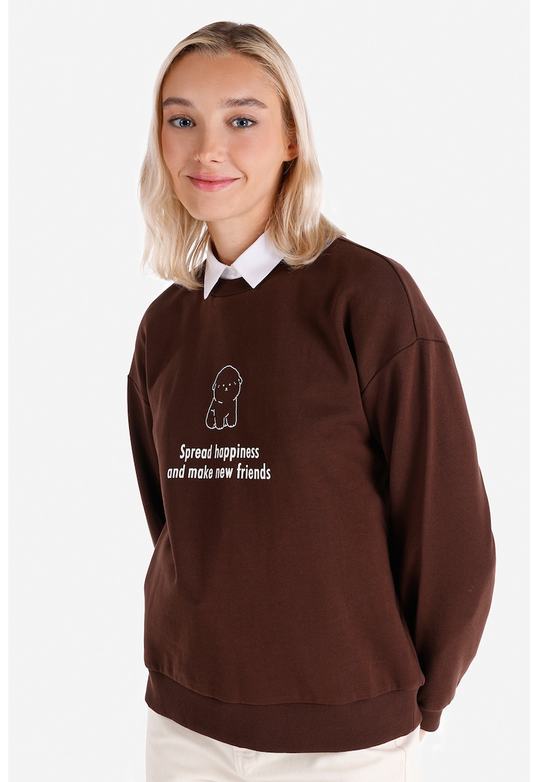 Bluza de trening din bumbac cu imprimeu