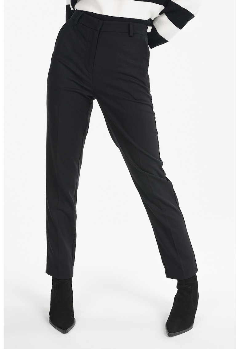 Pantaloni elegati crop cu croiala conica