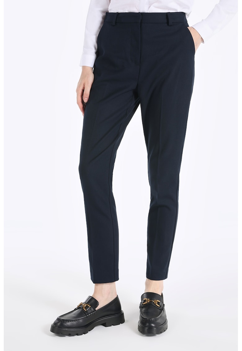 Pantaloni elegati crop cu croiala conica