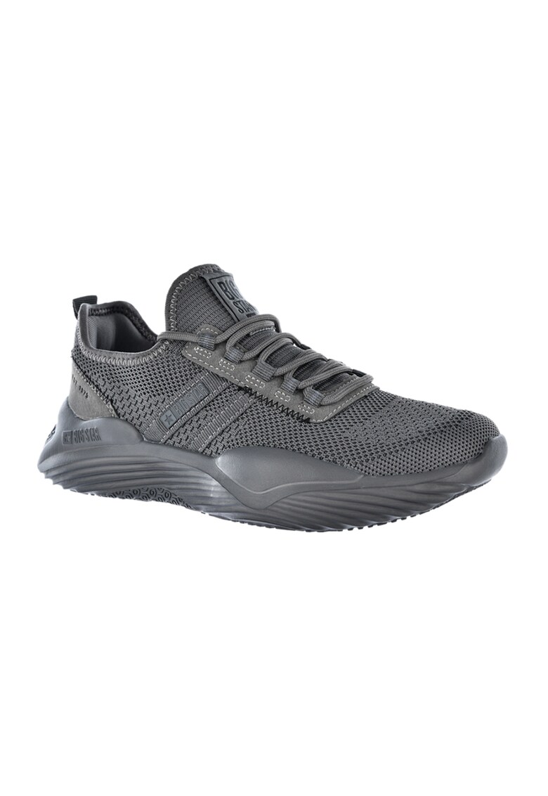 Pantofi sport de plasa cu detalii de piele intoarsa ecologica