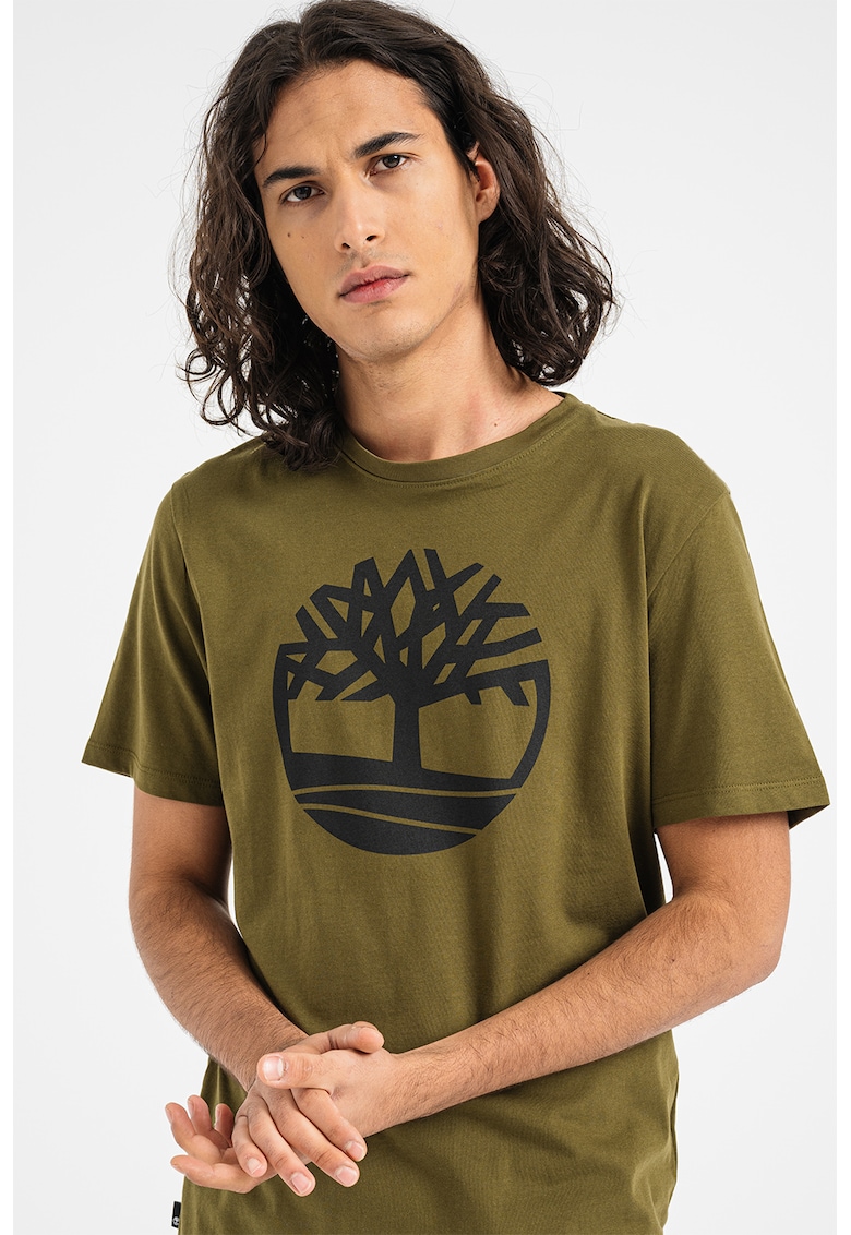 Tricou de bumbac cu logo Kennebec River Tree