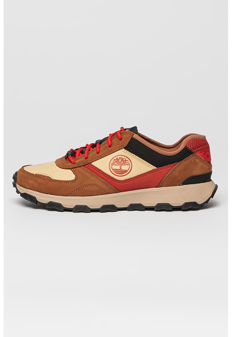 Pantofi sport de piele nabuc cu insertii textile Winsor Park