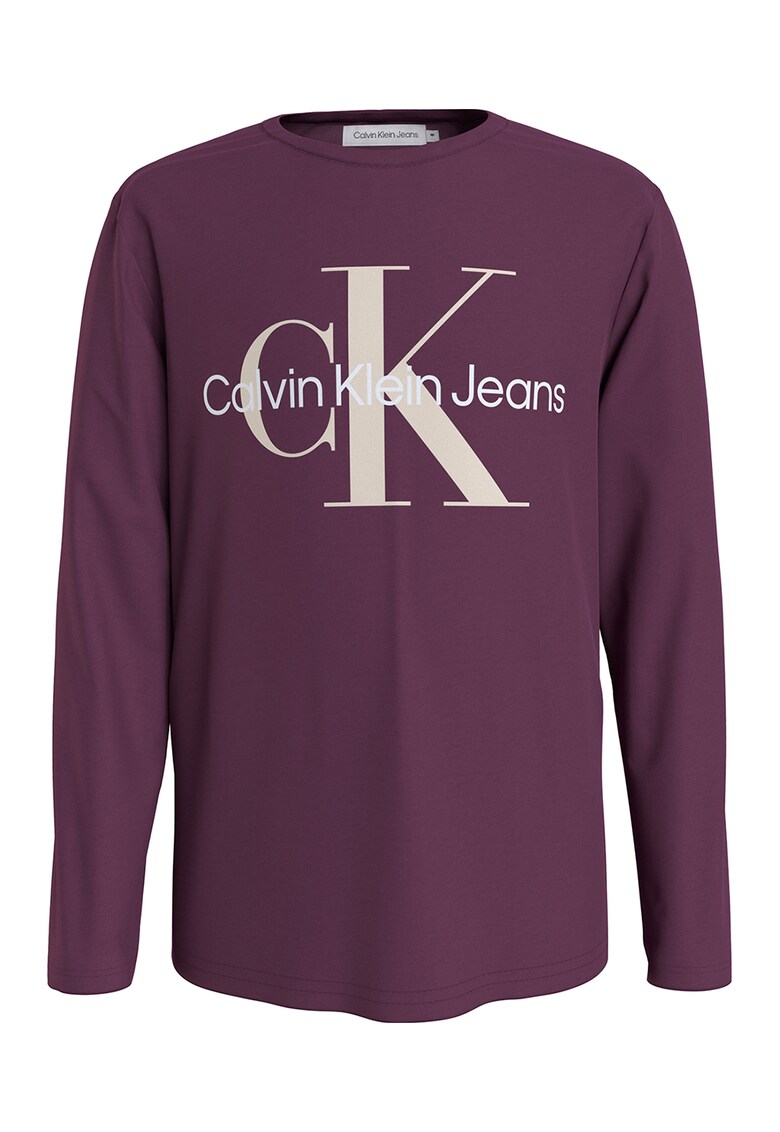 Bluza din amestec de bumbac organic cu imprimeu logo