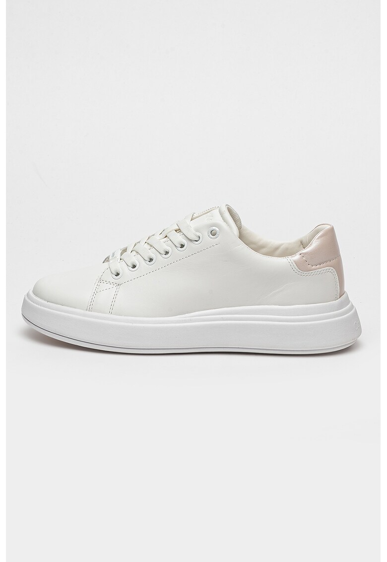 Pantofi sport de piele - Alb/Roz prafuit