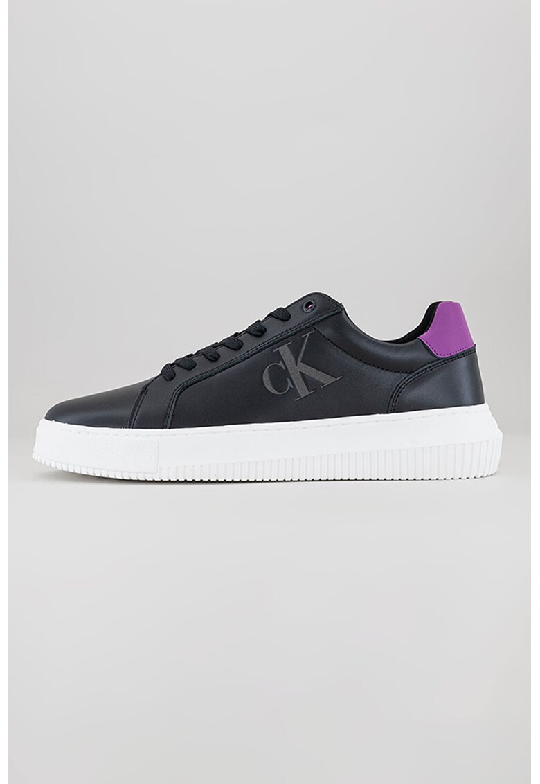 Pantofi sport de piele cu imprimeu logo