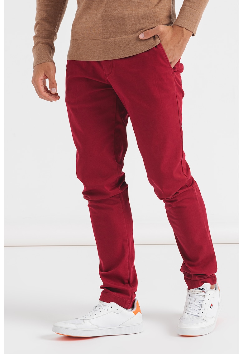 Pantaloni slim fit din amestec de bumbac organici Bleecker