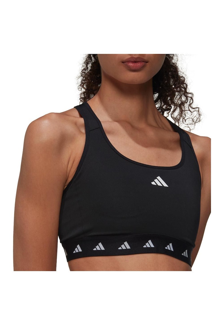 Bustiera sport dama Poliester - Techfit - Negru - Negru