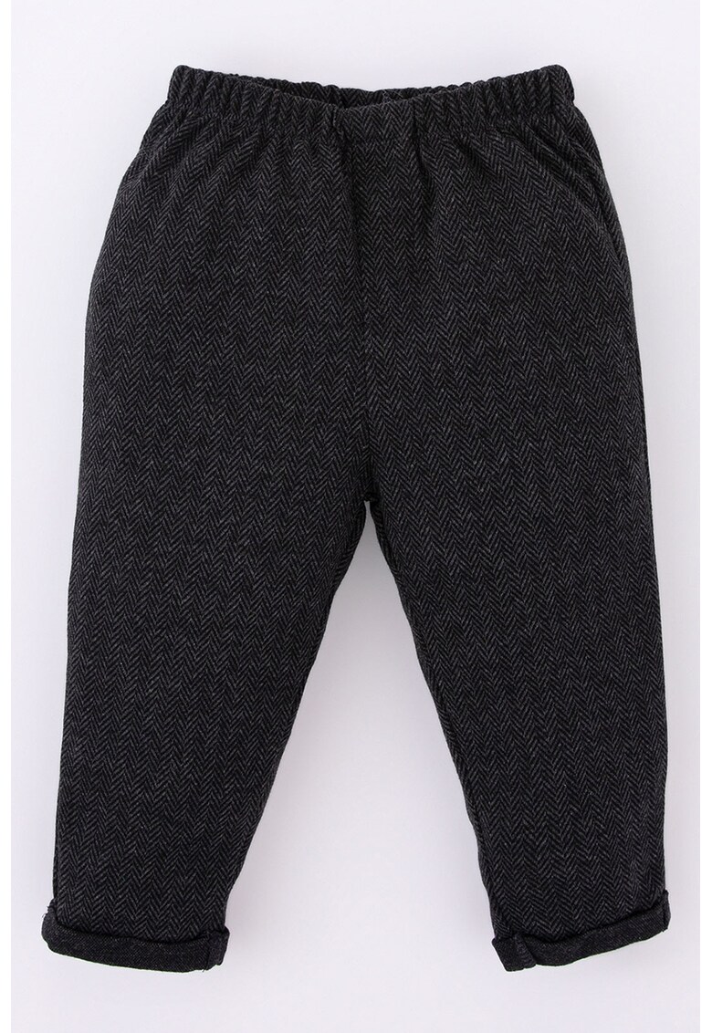 Pantaloni cu imprimeu herringbone