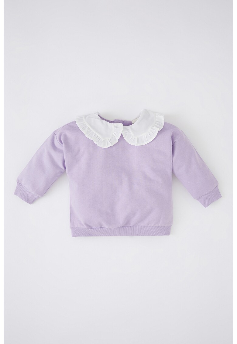 Bluza sport cu guler valurit