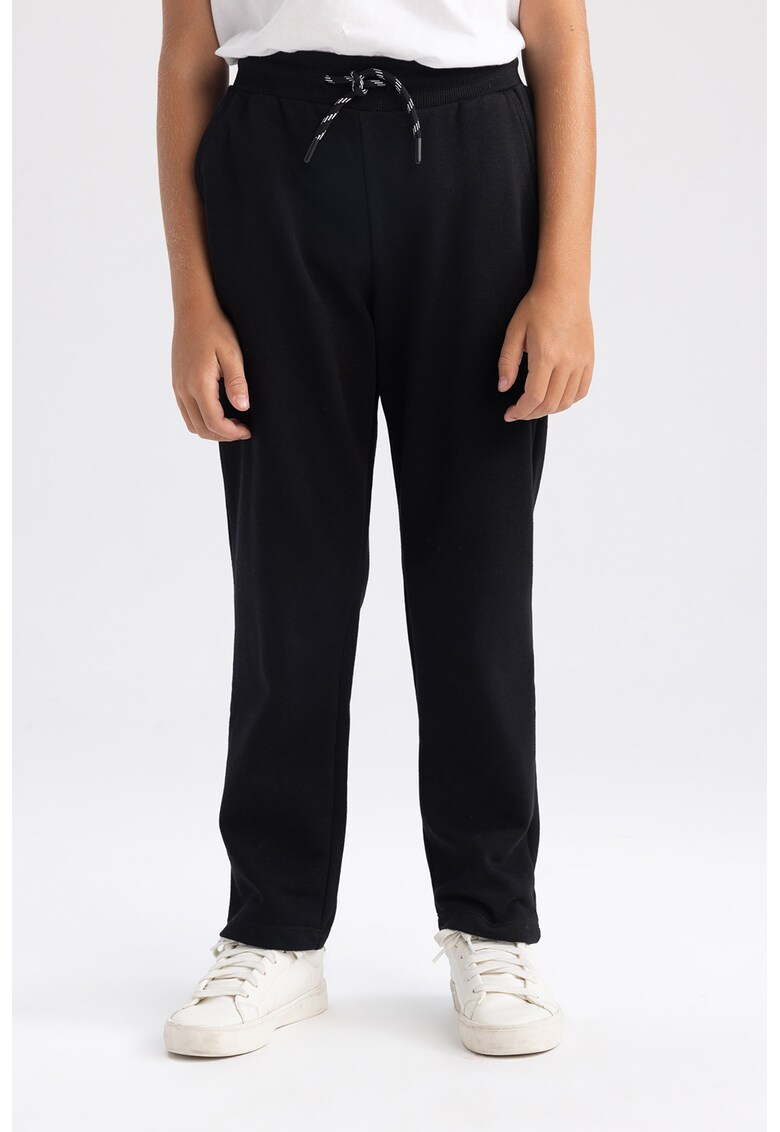 Pantaloni sport din amestec de bumbac cu snur