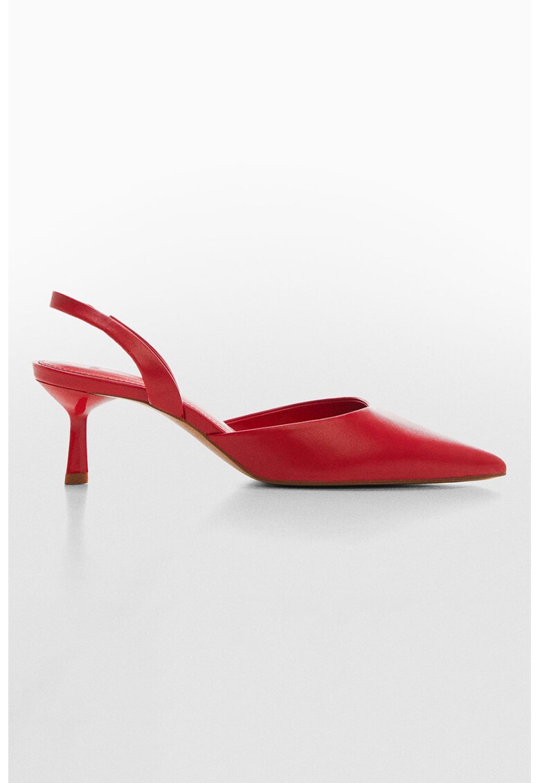 Pantofi de piele ecologica cu bareta slingback Wando