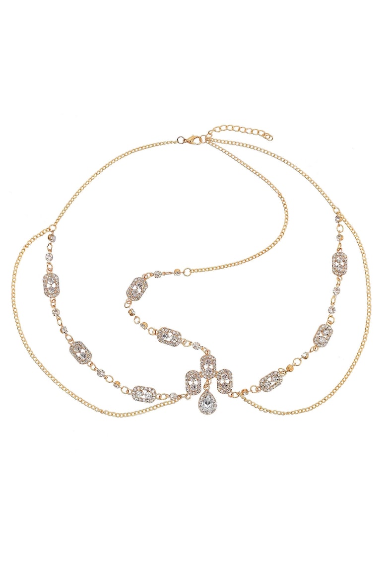 Accesoriu de cap - auriu - cu lanturi si pietre - Gail C23 -