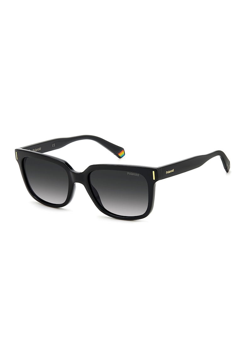 Ochelari de soare patrati cu model unisex - Negru