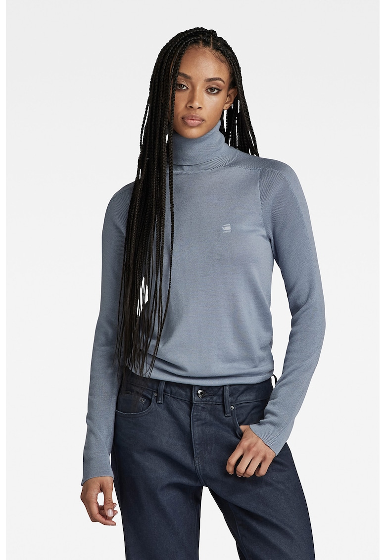 Pulover din lana Merinos cu guler inalt Core