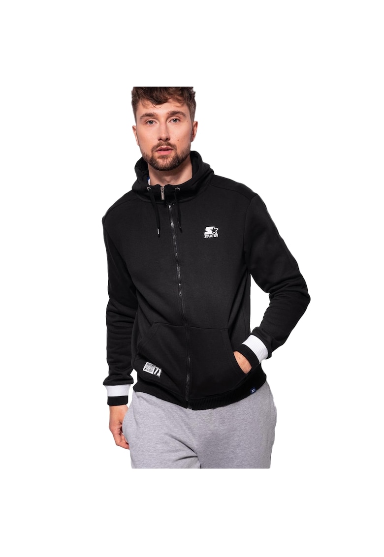 Hanorac - Man Blouse Zip Hoodie SMG-004-BD-200 - Negru