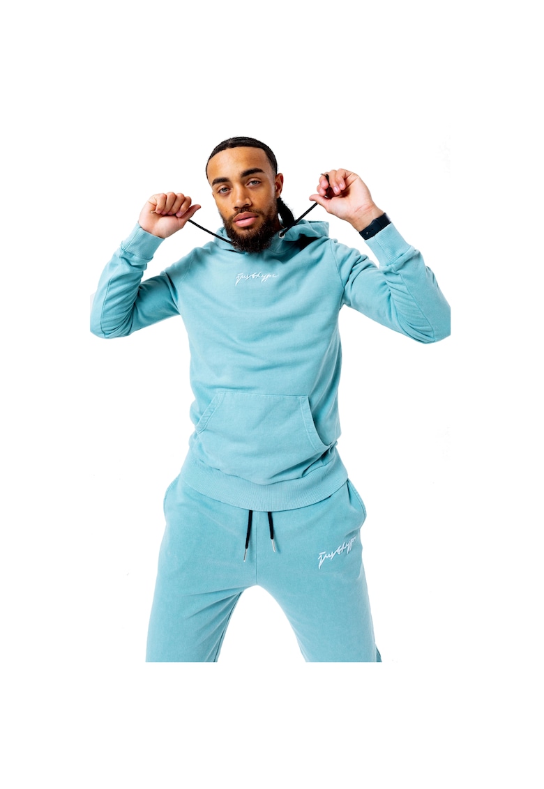 Justhype Hanorac - Acid Wash Hoody TWLR-137 - Albastru - Albastru