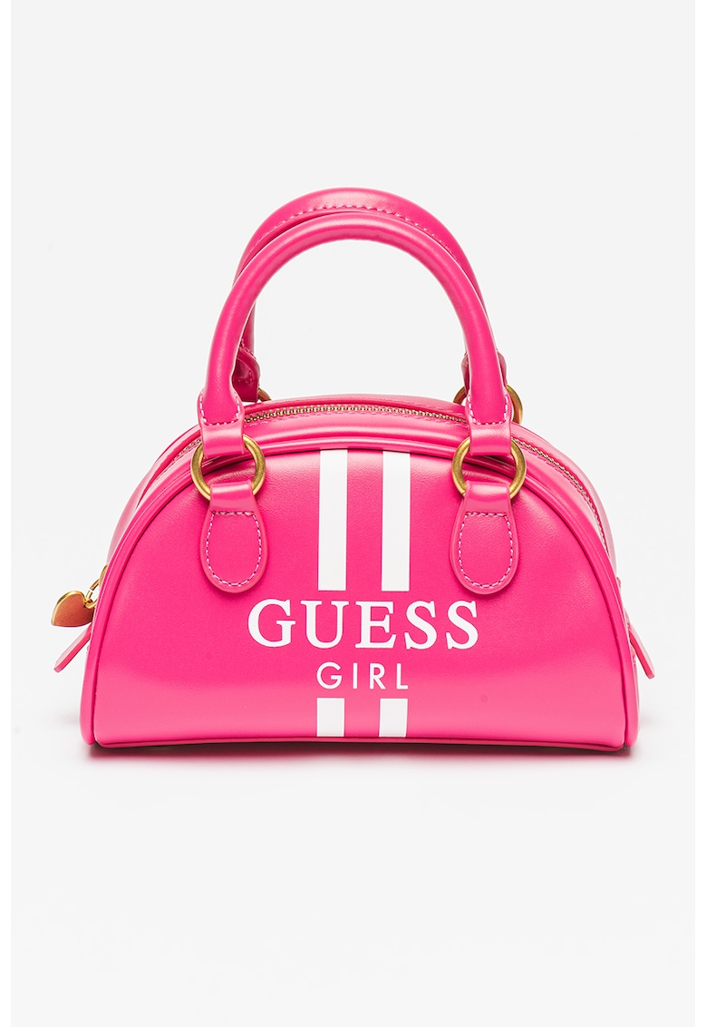 Geanta din piele ecologica cu bareta de umar si logo