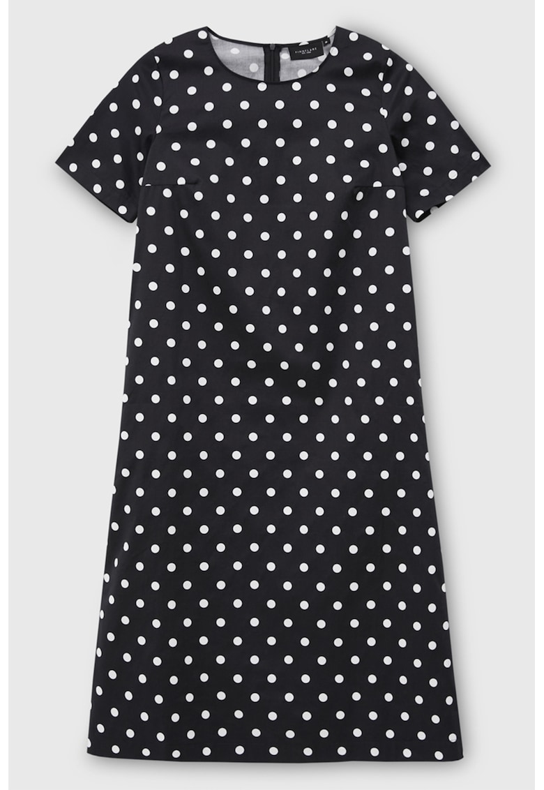 Rochie midi cu imprimeu cu buline