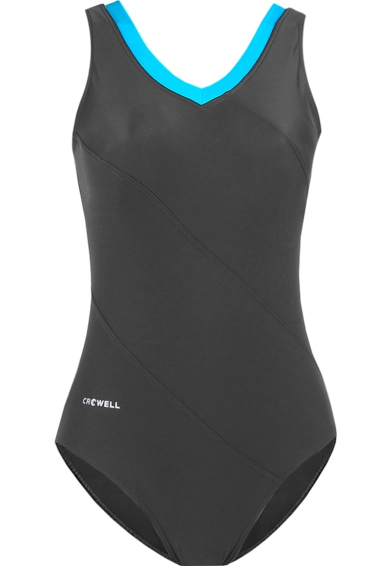 Costum de baie intreg pentru femei - Angie - Poliamida/Elastan - Gri/Albastru55