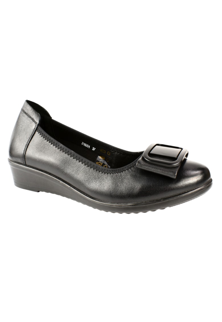Pantofi casual - dama - 218201-01 negru - piele naturala - Negru