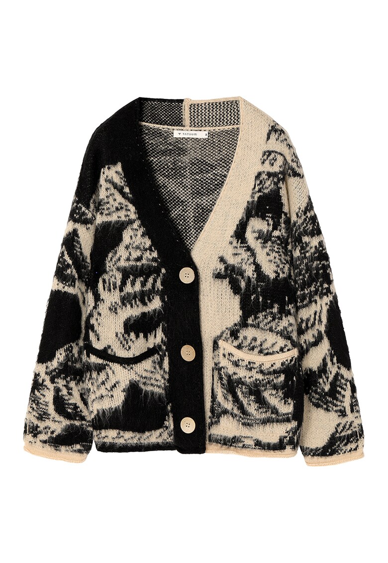 Cardigan supradimensionat cu model