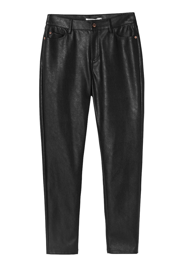 Pantaloni conici de piele ecologica