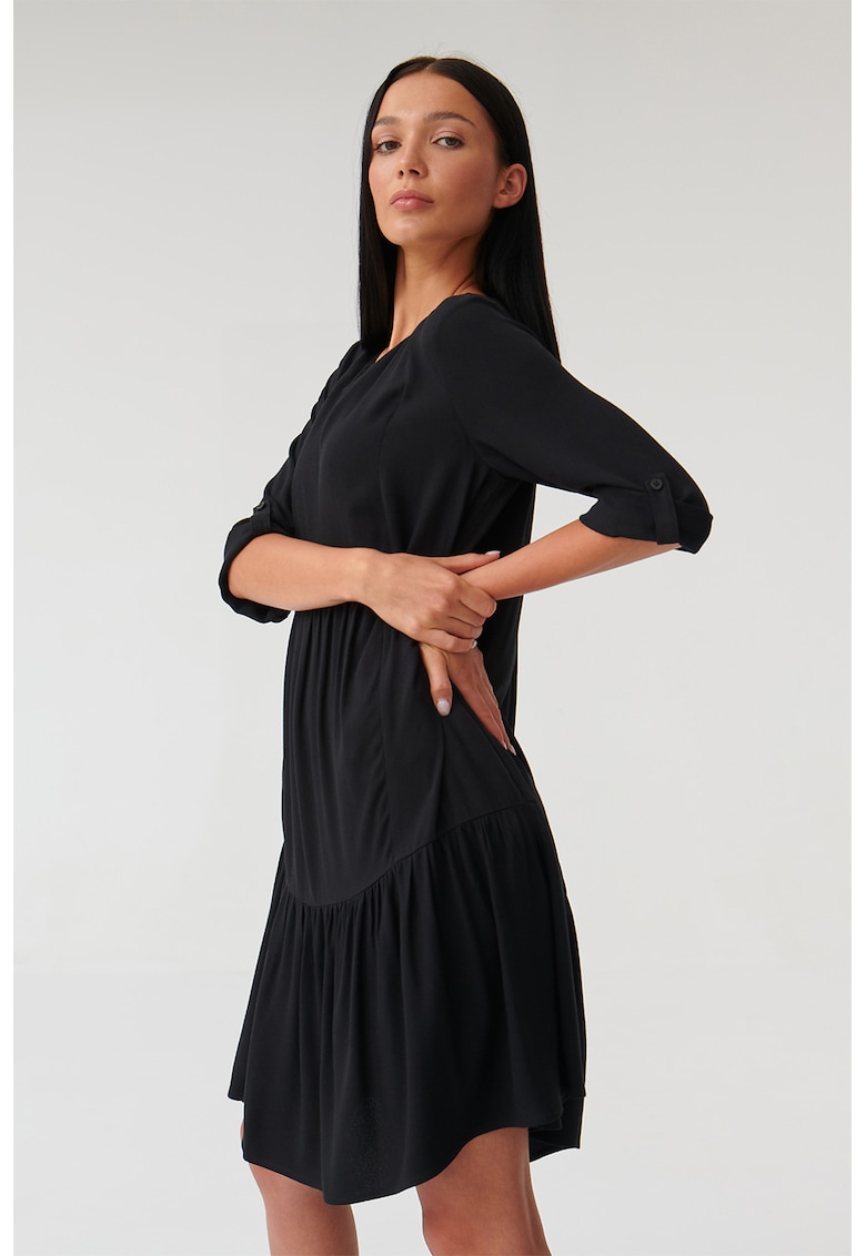 Rochie cu buzunare laterale naturo