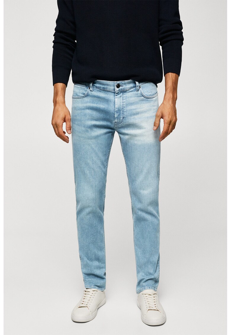 Blugi slim fit cu aspect decolorat Patrick