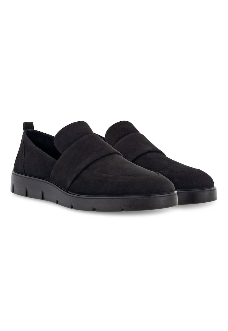Mocasini dama - Piele nabuc - Negru - Negru