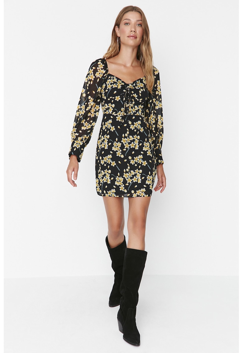 Rochie scurta cu model floral