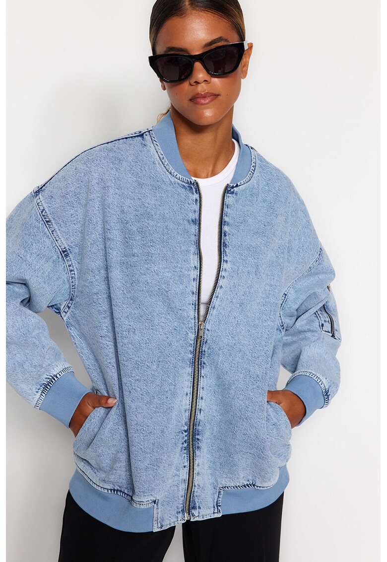 Jacheta bomber din denim