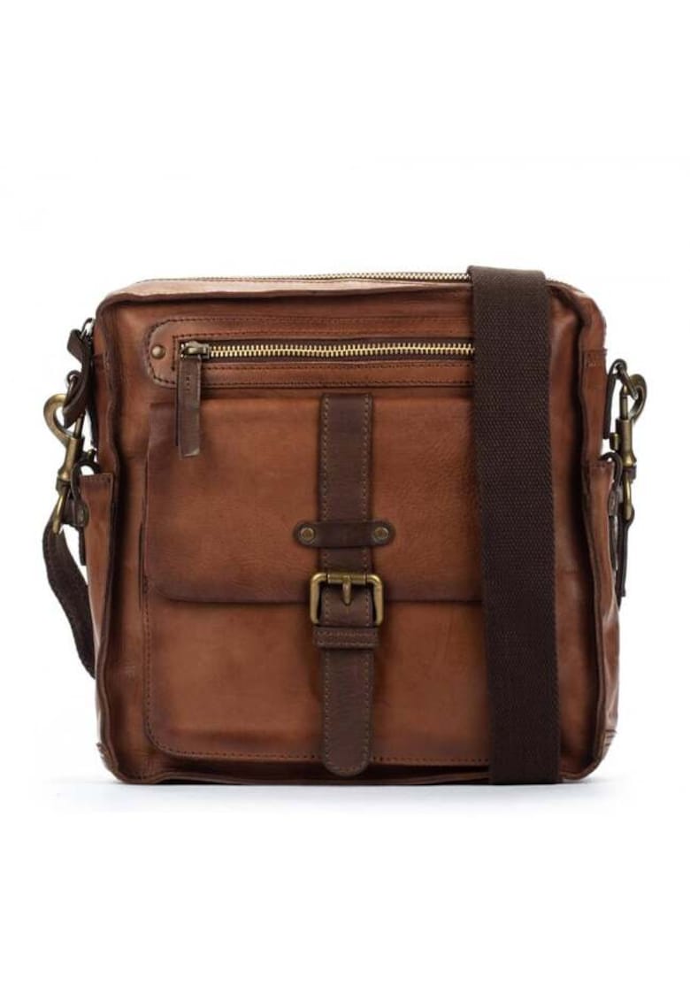 Geanta crossbody barbati MHA-160 piele naturala - maro